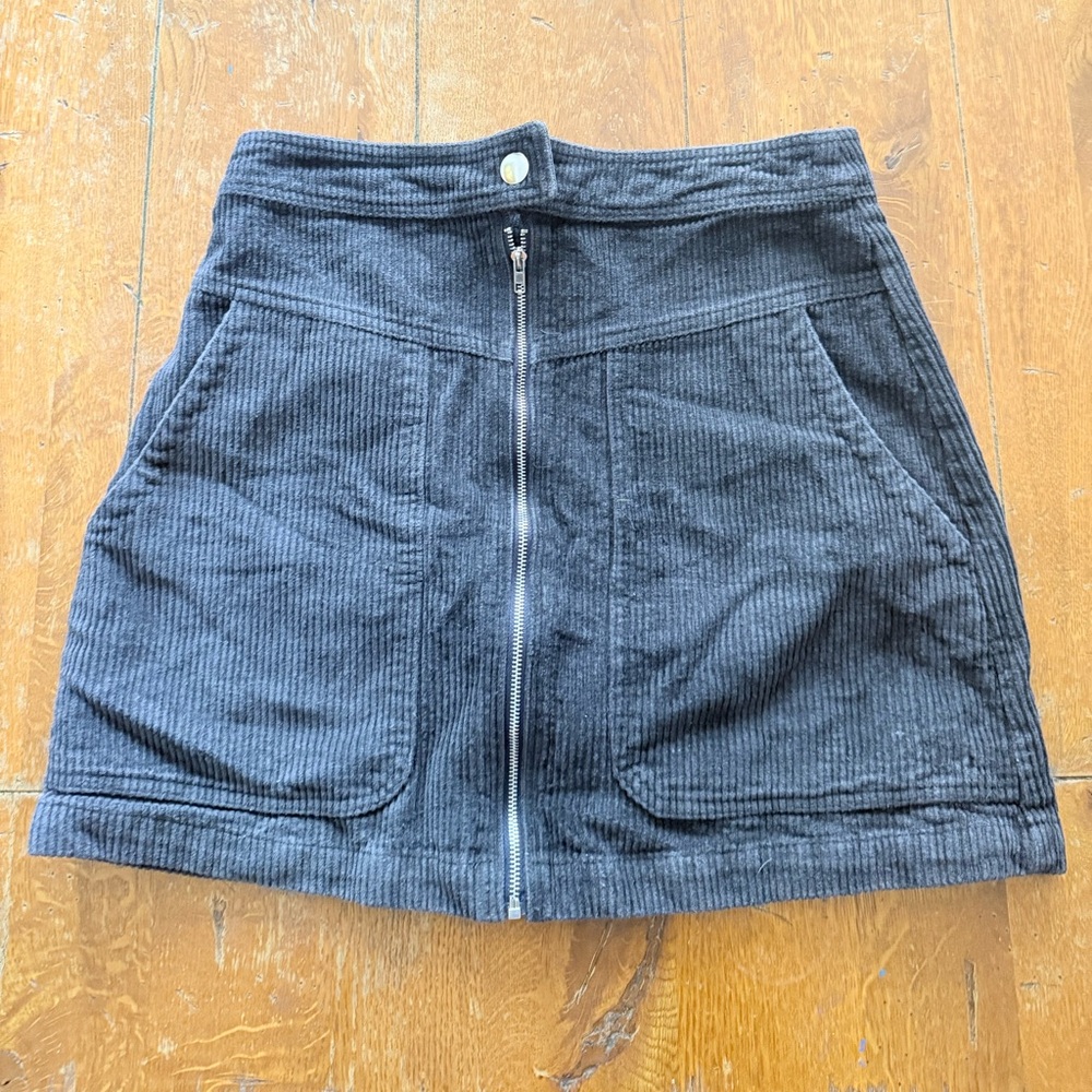 Altar'd State Black Corduroy Skirt